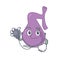 Smiley doctor cartoon character of gall bladder with tools