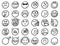 Smiley drawings icon set 2 in black and white