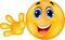 Smiley emoticon waving hand