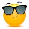 Smiley Emoticon wearing sunglasses