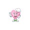 Smiley Face chef pink love character with white hat