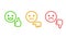 Smiley face feedback rating icons