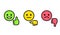 Smiley face feedback rating icons