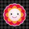 Smiley face flowers have cute colorful patterns