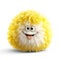 Smiley face happy hairy cartoon emoticon mascot