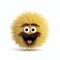 Smiley face happy hairy cartoon emoticon mascot