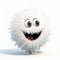 Smiley face happy hairy cartoon emoticon mascot