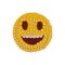 Smiley face made many small Emoji icon. Vector illustration eps 10