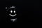 Smiley face symbol on blackboard