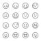 Smiley Face Vector Line Icon Set. Contains such Icons as Happy, Cheeky, Emoji and more. Expanded Stroke