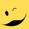 Smiley face. Yellow smile poster. World smile day.