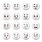 Smiley faces icons set