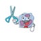 Smiley Funny Barber leukocyte cell cartoon character design style