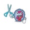 Smiley Funny Barber neutrophil cell cartoon character design style