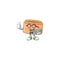 Smiley gamer dimsum basket cartoon mascot style