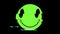 Smiley glitch alien green regular