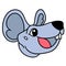 smiley happy faced mouse head emoticon  doodle icon image kawaii