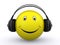 Smiley with headphones