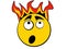 Smiley Icon Scary of Fire