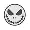 Smiley mask, halloween related icon editable stroke