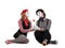 Smiley mimes in love