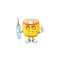 Smiley Nurse chinese gold drum cartoon character with a syringe