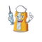 Smiley Nurse pencil sharpener cartoon character with a syringe