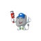 Smiley Plumber power bank on mascot picture style