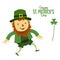 Smiley St Patricks Day Cartoon Character Mascot