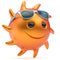 Smiley star sun face ball sunglasses cheerful summer smile icon