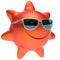 Smiley star sun face sunglasses cheerful summer smile person