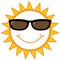 Smiley sun with sunglasses