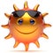 Smiley sun sunglasses star cheerful face summer smile cartoon