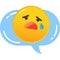 Smiley with tear crying feeling sad emotion icon