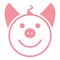 Smiley, vector image of pink pigs.