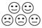 Smileys emoticons icon positive, neutral and negative, different mood. Vector illustration