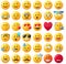 Smileys emoticons vector set