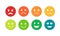 Smileys with a mood. Set of emoticons. Moods from bad to good. Vector icons