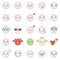 Smilies vector icons