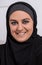 Smiling arabic woman wearing hijab