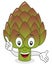 Smiling Artichoke Cartoon Character