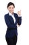 Smiling asian business woman give thumb up