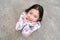 Smiling Asian Child with Braces on Teeth