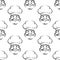 Smiling baker or chef seamless pattern
