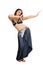 Smiling bellydancer