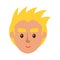 Smiling Blond Man Character Face Vector Icon