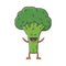 Smiling Broccoli Character Mascot