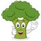 Smiling Broccoli Cute Cartoon Character