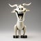 Smiling Bull Toy: A Contemporary Grotesque Figure Inspired By Emil Alzamora, Patrick Woodroffe, And Bruce Timm