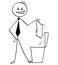 Smiling Businessman Throwing Paper in Trash Can